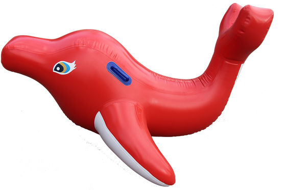 Piccoli giocattoli galleggianti gonfiabili da delfino rosso da 3*1m per il parco