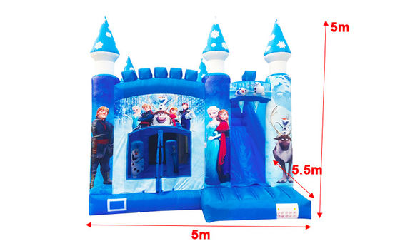 Casa gonfiabile Snow Ice Princess con scivolo per bambini