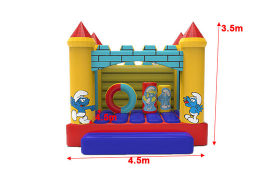 Commercial Grade Smurfs gonfiabili di piccole dimensioni salto casa rimbalzo