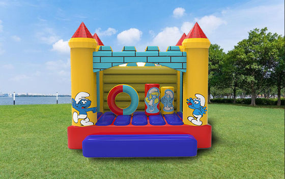 Commercial Grade Smurfs gonfiabili di piccole dimensioni salto casa rimbalzo
