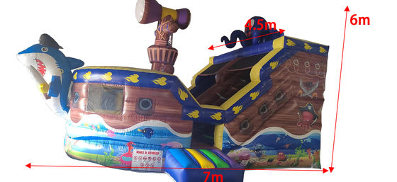 Scivolo secco gonfiabile di grado commerciale per il tema della nave pirata