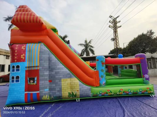 Parco divertimento scivoli gonfiabili secchi con tema negozio di caramelle
