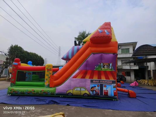 Parco divertimento scivoli gonfiabili secchi con tema negozio di caramelle