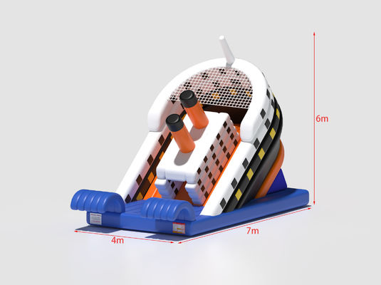Slide gonfiabili a doppio lato in stile nave con tappo per onde