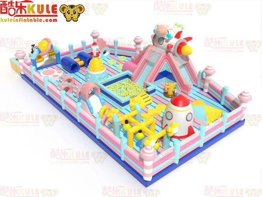 Tematica rocciosa con palle d'oceano Inflatabili Bambini Castello salta