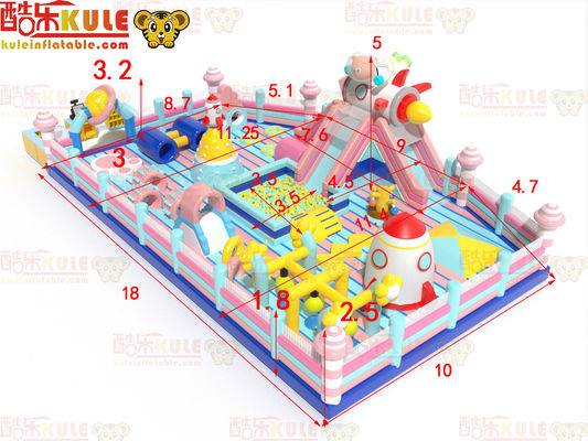 Tematica rocciosa con palle d'oceano Inflatabili Bambini Castello salta