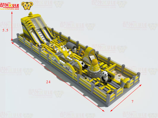Grandi ostacoli gonfiabili Giallo Parco giochi