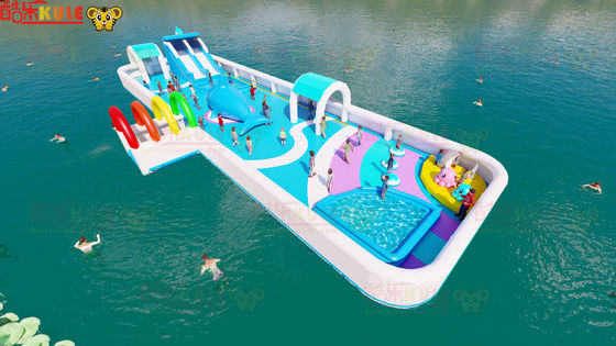 Slide d'acqua gonfiabili per salti commerciali Parco giochi all'aperto