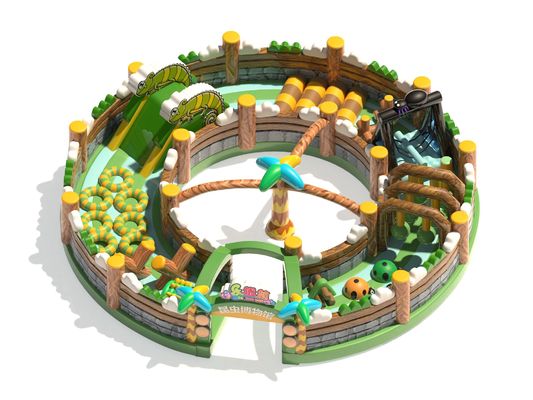 Corso di ostacoli gonfiabile a cerchio rotondo Castello a rimbalzo per bambini