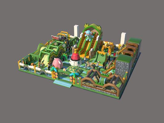 Parco tematico della giungla castello gonfiabile per bambini parco giochi