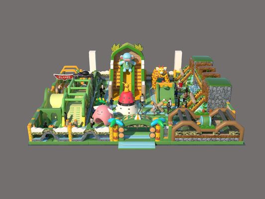 Parco tematico della giungla castello gonfiabile per bambini parco giochi