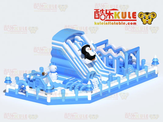Pinguino gonfiabile Commercial Bouncy Castle (blu e bianco)