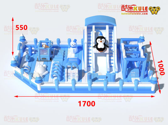 Pinguino gonfiabile Commercial Bouncy Castle (blu e bianco)
