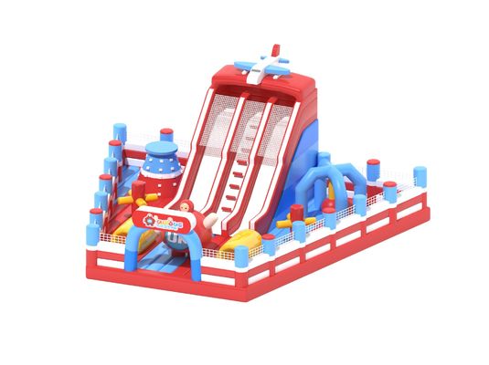 Piccolo Commerciale Castello Balzo gonfiabile Rosso Blu Bianco Colore