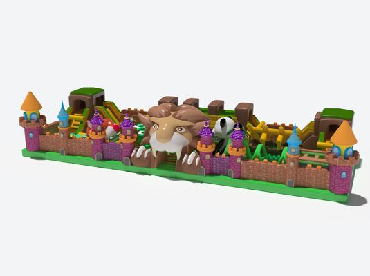 Parco a tema Lion Slides Inflatabile Castello Salto Per Bambini