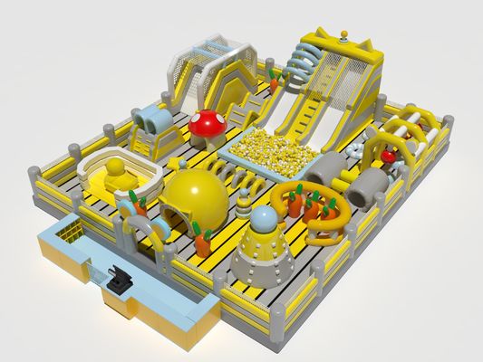 Grande Parco giochi Inflatabili Castelli rimbalzanti Giallo Grigio