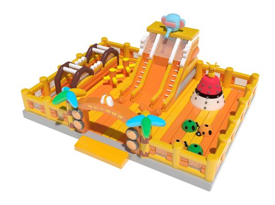 Castello Magico gonfiabile Casa di rimbalzo Parco giochi Arancione Giallo