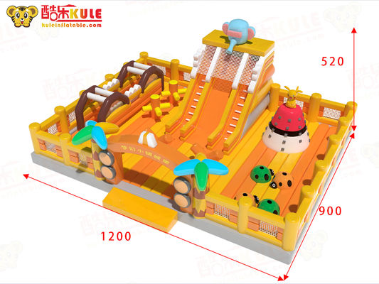 Castello Magico gonfiabile Casa di rimbalzo Parco giochi Arancione Giallo