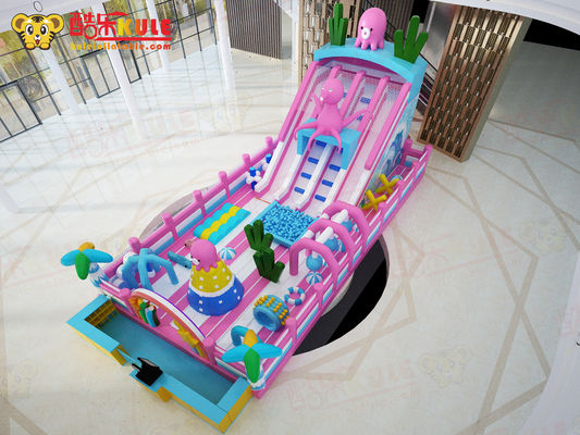 Squid Park Castelli gonfiabili gonfiabili Parco giochi indoor rosa per bambini