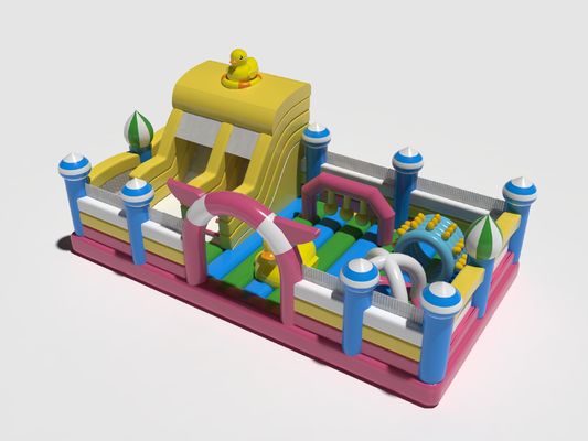 Piccoli castelli gonfiabili salti Parco delle anatre Giallo Rosa Blu