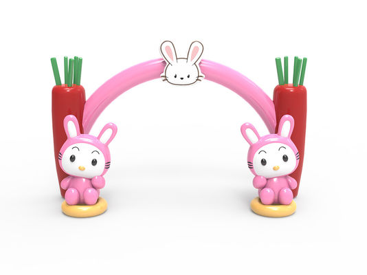 Coniglio Carrot Party Archi gonfiabili per eventi 6*6m Per attività all'aria aperta