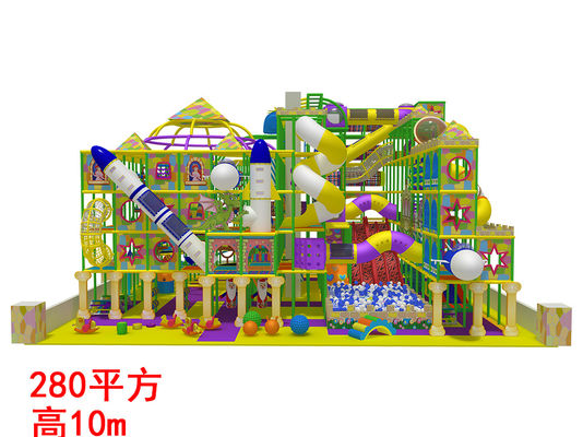 Attrezzature per giochi interni commerciali con scivolo per bambini di grandi dimensioni