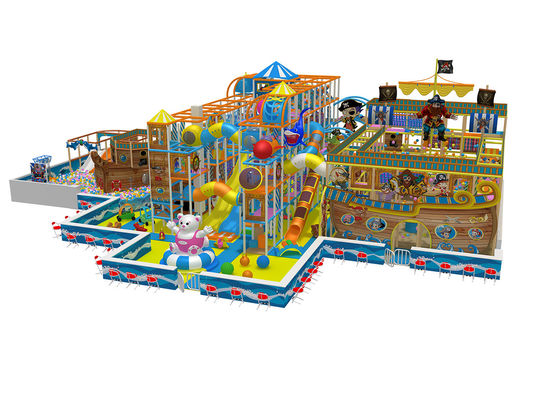 Tematica pirata Sicurezza interna attrezzature per giochi morbidi 500m2 per bambini