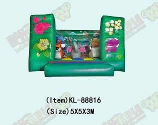 Commerciale colore verde Elefante Inflatabile Castello Salta Per Bambini
