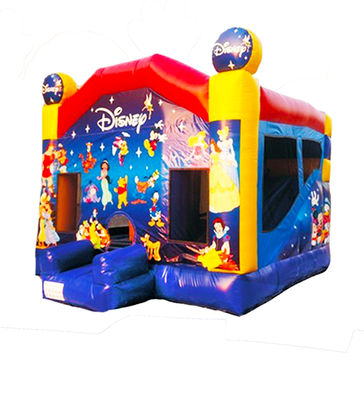 Disneyland castello gonfiabile con scivoli per bambini