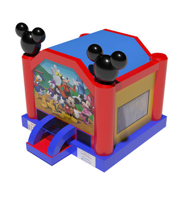 Casa gonfiabile con disegni di Mickey Mouse