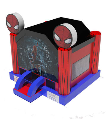 Casa gonfiabile commerciale con disegni di Spider-Man