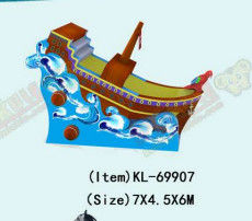 Nave pirata dell'oceano Affitti di scivoli d'acqua gonfiabili