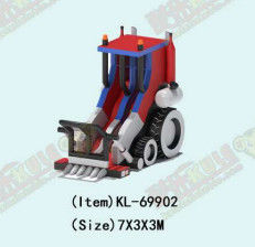 Noleggio bulldozer gonfiabile scivolo asciutto per parco divertimenti per bambini