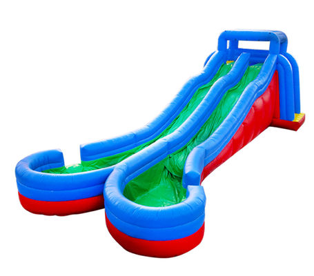 Slide idraulici gonfiabili commerciali con piscina a due corsie