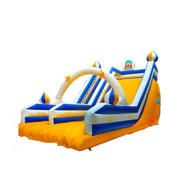 Bianco Giallo Blu Parco giochi per bambini scivolo gonfiabile In affitto
