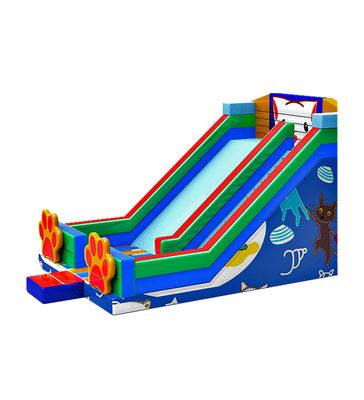 Parco divertimenti per bambini scivolo a tema gattino gonfiabile Per noleggio