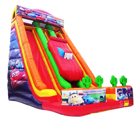 Auto da corsa bambini Parco divertimento gonfiabile grande scivolo Per noleggio