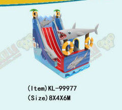 Parco giochi per bambini Slide gonfiabile per bambini per lo squalo
