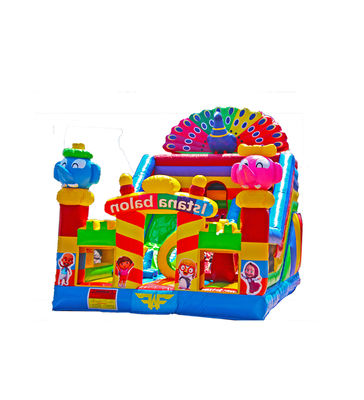Parco giochi per bambini Slide gonfiabile per animali Peoacock In affitto