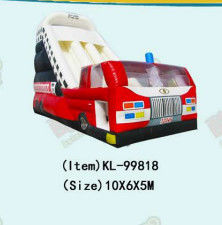 Personalizza gli scivoli gonfiabili tema del camion dei pompieri per i bambini feste