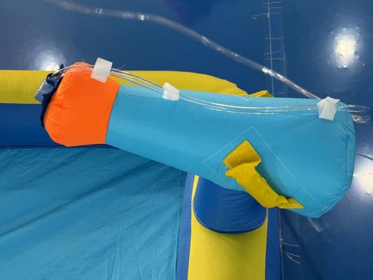Polyester Oxford gonfiabile blu e arancione scivolo d'acqua per bambini parco divertimento