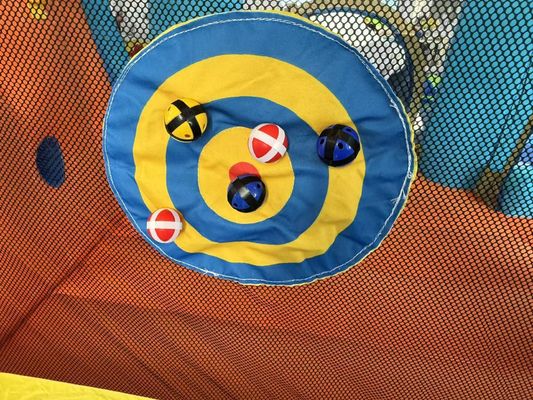 Polyester Oxford gonfiabile blu e arancione scivolo d'acqua per bambini parco divertimento