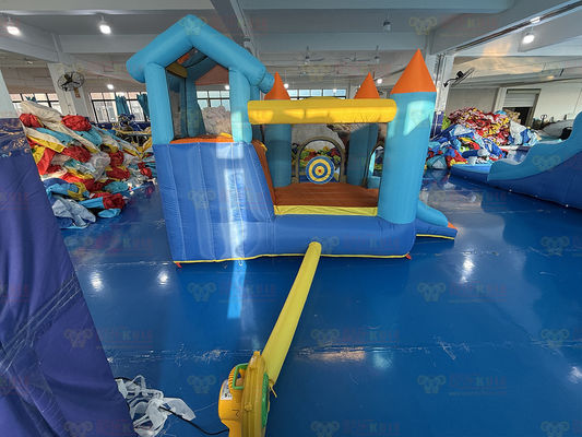 Polyester Oxford gonfiabile blu e arancione scivolo d'acqua per bambini parco divertimento