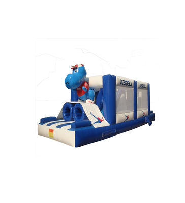 Bianco e blu scuro Parco giochi per bambini scivolo gonfiabile In affitto