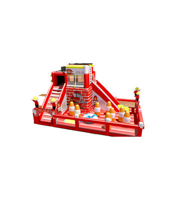 Combos camion dei pompieri Parco divertimento per bambini Parco giochi gonfiabile