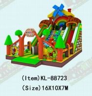 Parco giochi gonfiabile con scivolo arcobaleno personalizzato