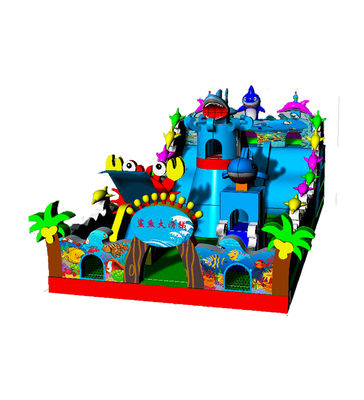 Inflatabile a tema marino: Shark Slide & More Blu personalizzato