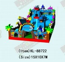 Inflatabile a tema marino: Shark Slide & More Blu personalizzato