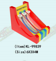 Mini gonfiabile colorato vibrante tre - Hoop giocattolo di tiro di basket