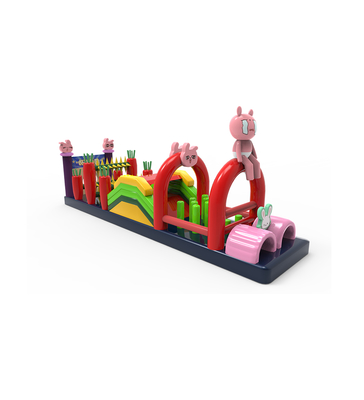 Coniglio carino - Set di giochi per bambini stilizzato Personaggio di cartone animato - Basato su ostacolo di gioco